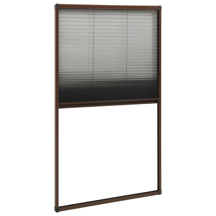 Plasă insecte plisse pentru ferestre, maro, 80x160 cm, aluminiu - WALTI WALTI