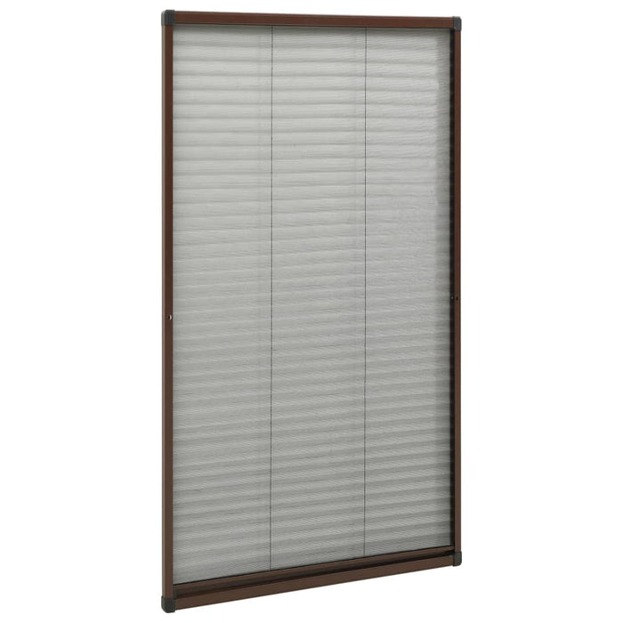 Plasă insecte plisse pentru ferestre, maro, 80x160 cm, aluminiu - WALTI WALTI