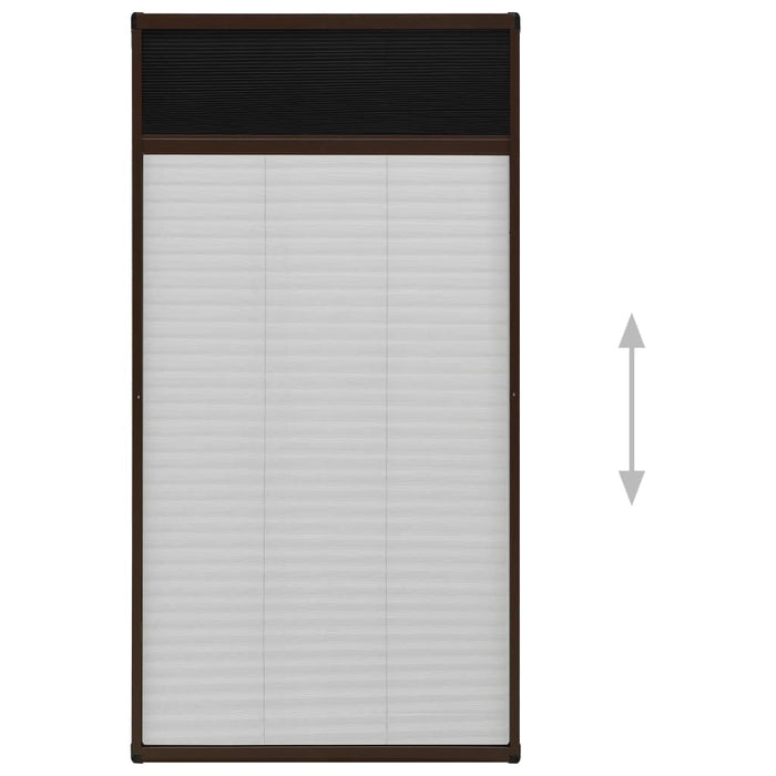 Plasă insecte plisse pentru ferestre, maro, 80x160 cm, aluminiu - WALTI WALTI