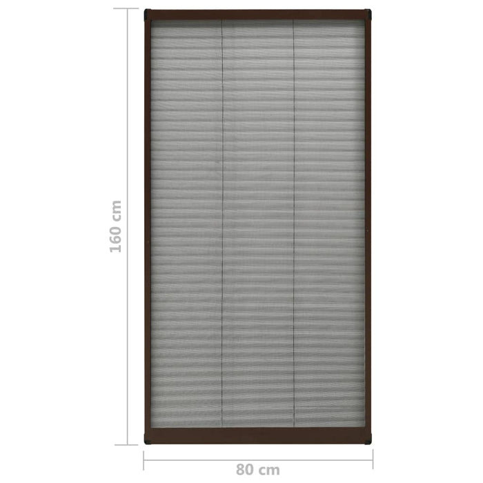 Plasă insecte plisse pentru ferestre, maro, 80x160 cm, aluminiu - WALTI WALTI