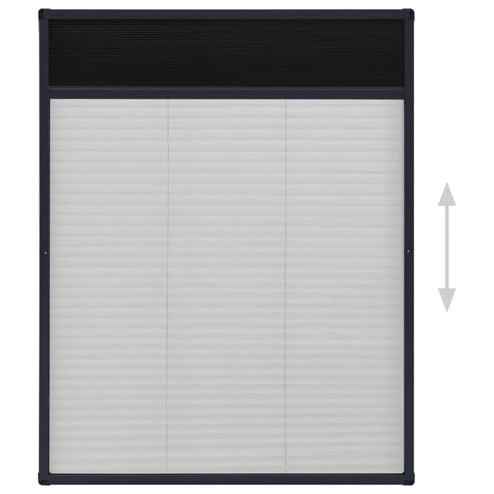 Plasă insecte plisse de ferestre, antracit, 60x80 cm, aluminiu - WALTI WALTI