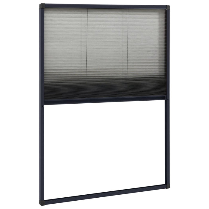 Plasă insecte plisse de ferestre, antracit, 80x120 cm, aluminiu - WALTI WALTI