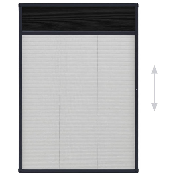 Plasă insecte plisse de ferestre, antracit, 80x120 cm, aluminiu - WALTI WALTI