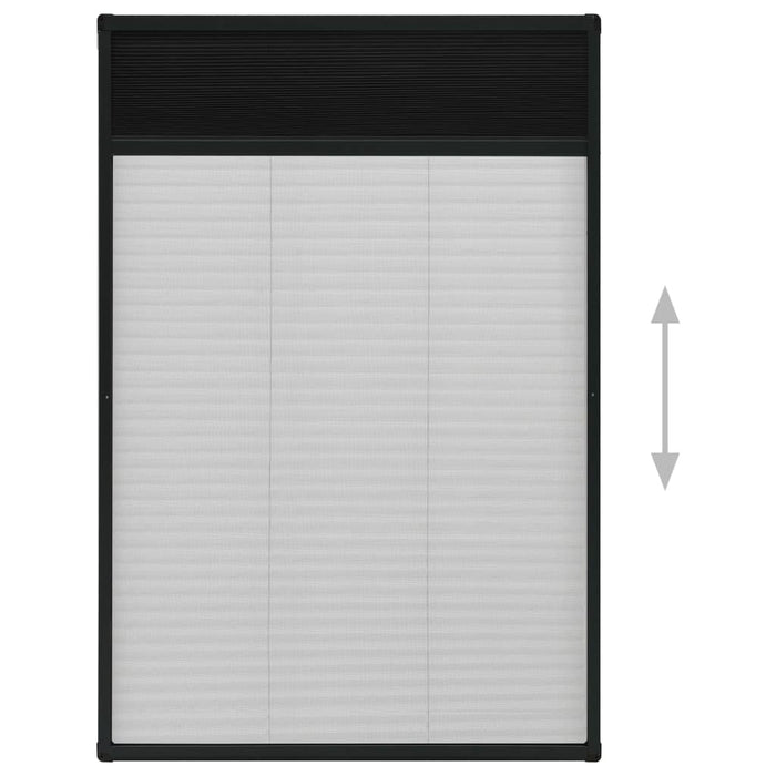 Plasă insecte plisse pentru ferestre antracit 80x160cm aluminiu - WALTI WALTI