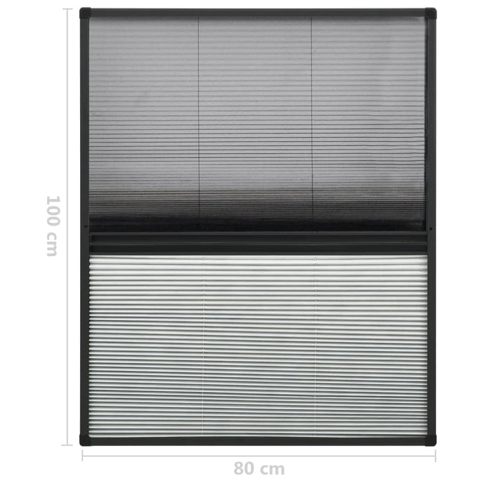 Plasă insecte pentru ferestre, 80x100 cm, aluminiu, cu umbrar - WALTI WALTI
