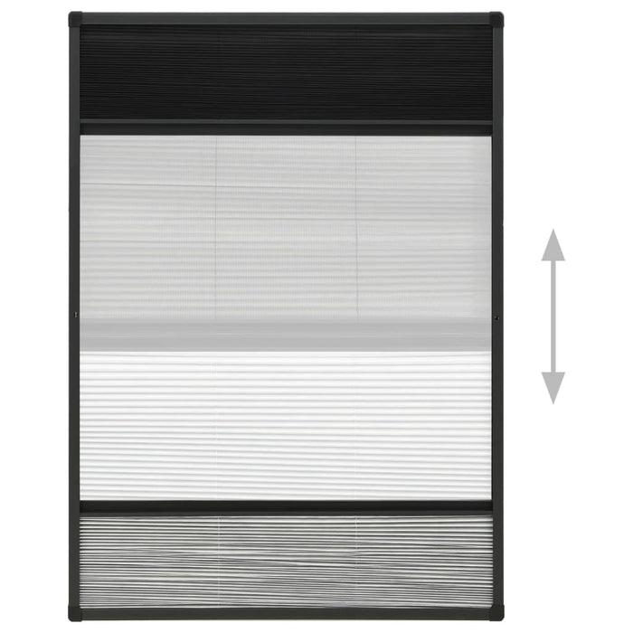 Ecran insecte pentru ferestre, cu umbrar, 80x120 cm, aluminiu - WALTI WALTI