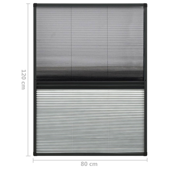Ecran insecte pentru ferestre, cu umbrar, 80x120 cm, aluminiu - WALTI WALTI