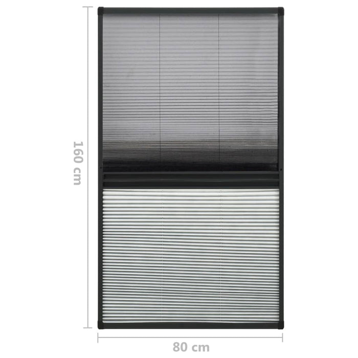 Ecran insecte pentru ferestre, cu umbrar, 80x160 cm, aluminiu - WALTI WALTI
