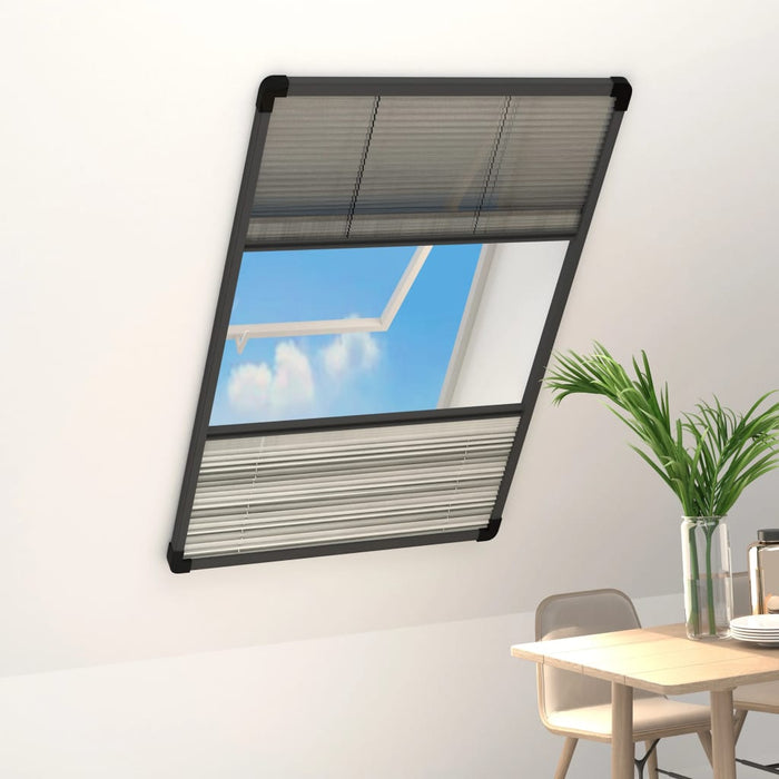 Ecran insecte pentru ferestre, cu umbrar, 80x160 cm, aluminiu - WALTI WALTI
