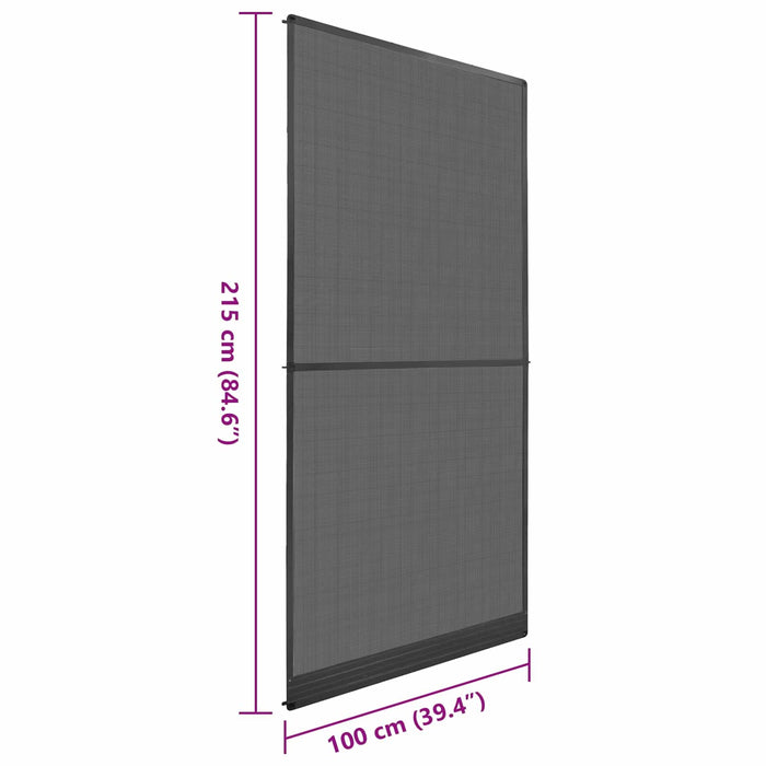 Ecran pentru Insecte cu Hinge Antracit și negru 100 x 215 cm - WALTI WALTI