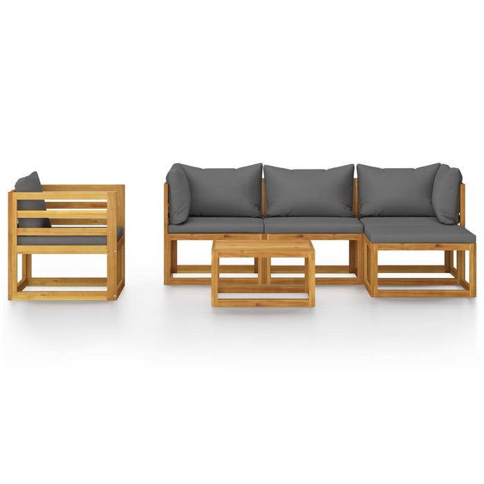 Set mobilier grădină cu perne, 6 piese, lemn masiv acacia WALTI
