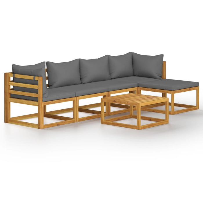 Set mobilier grădină cu perne, 6 piese, lemn masiv acacia WALTI