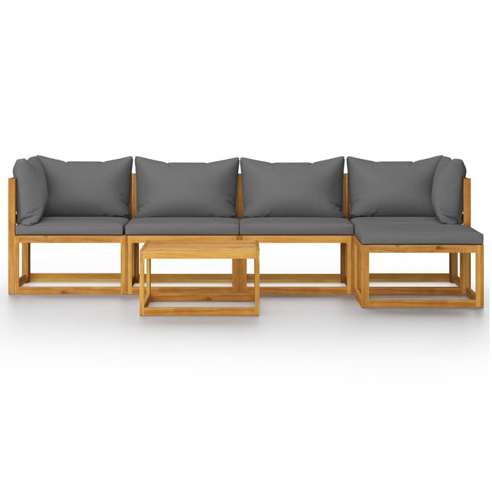 Set mobilier grădină cu perne, 6 piese, lemn masiv acacia WALTI