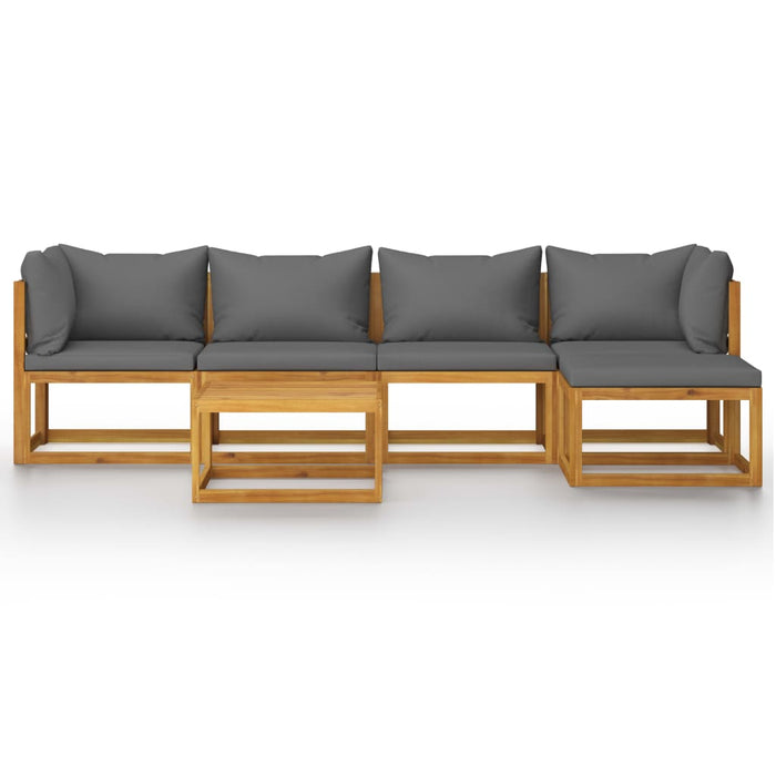 Set mobilier grădină cu perne, 7 piese, lemn masiv de acacia - WALTI WALTI