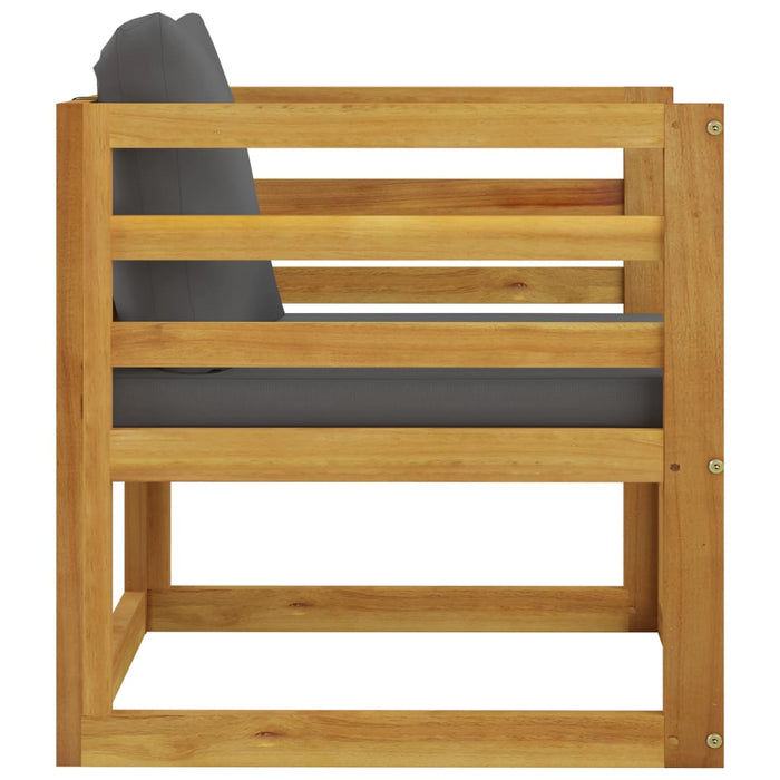 Set mobilier de grădină cu perne, 5 piese, lemn masiv acacia WALTI