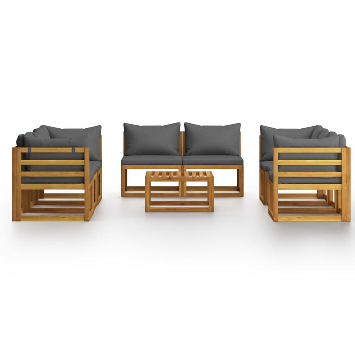 Set mobilier grădină cu perne, 9 piese, lemn masiv acacia - WALTI WALTI