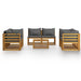 Set mobilier grădină cu perne, 9 piese, lemn masiv acacia - WALTI WALTI