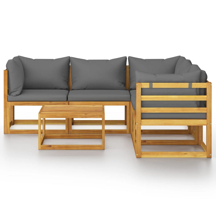 Set mobilier grădină cu perne, 6 piese, lemn masiv acacia WALTI