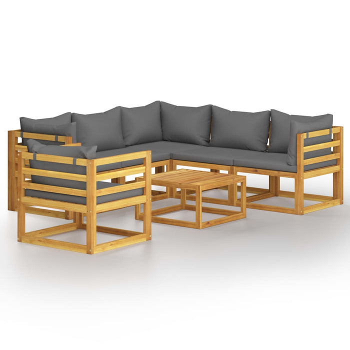 Set mobilier grădină cu perne, 7 piese, lemn masiv de acacia WALTI