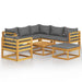 Set mobilier grădină cu perne, 8 piese, lemn masiv acacia - WALTI WALTI