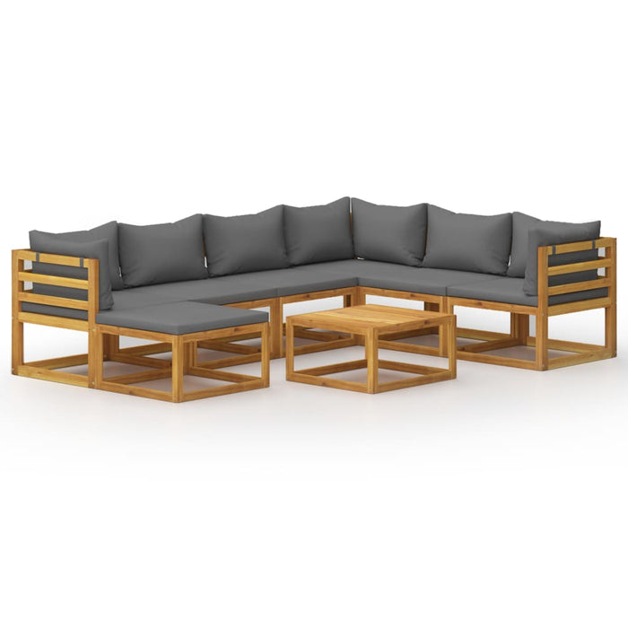 Set mobilier grădină cu perne, 8 piese, lemn masiv acacia - WALTI WALTI