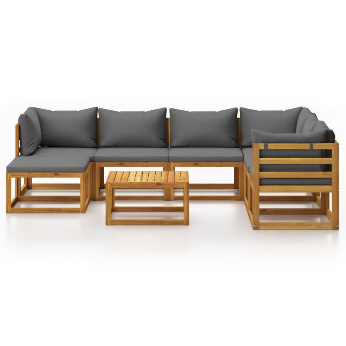 Set mobilier grădină cu perne, 8 piese, lemn masiv acacia - WALTI WALTI