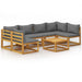 Set mobilier grădină cu perne, 7 piese, lemn masiv de acacia - WALTI WALTI