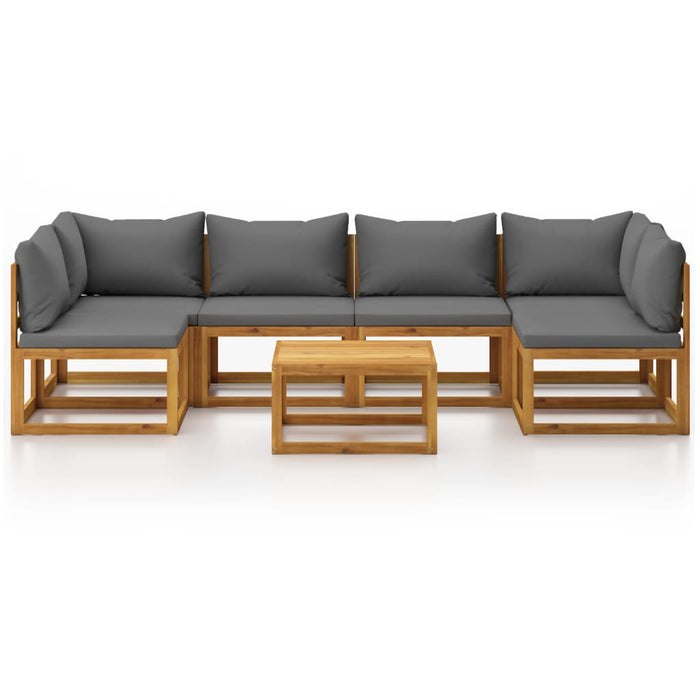 Set mobilier grădină cu perne, 7 piese, lemn masiv de acacia - WALTI WALTI