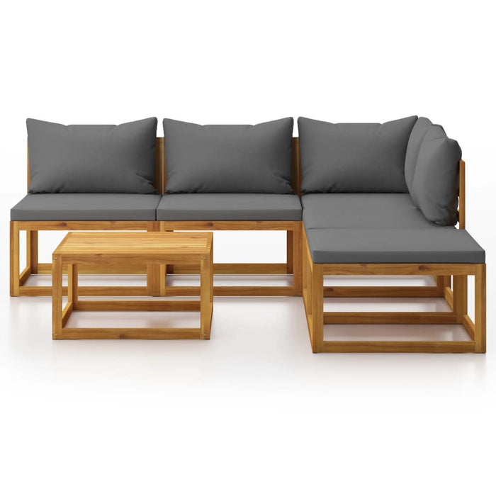 Set mobilier grădină cu perne, 6 piese, lemn masiv acacia WALTI