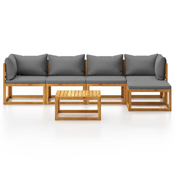 Set mobilier grădină cu perne, 6 piese, lemn masiv acacia WALTI