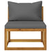 Set mobilier de grădină cu perne, 5 piese, lemn masiv acacia - WALTI WALTI