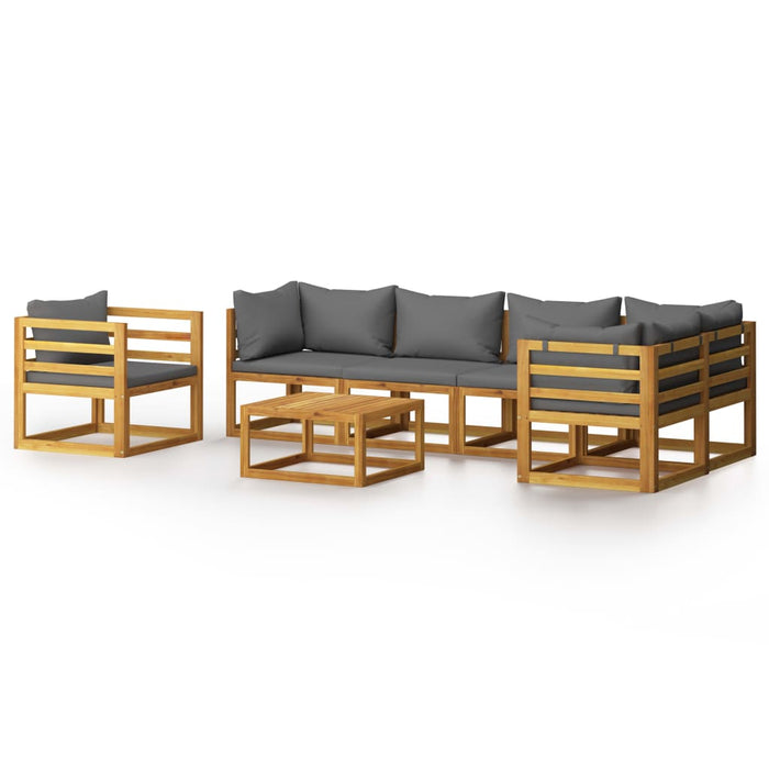 Set mobilier grădină cu perne, 7 piese, lemn masiv de acacia - WALTI WALTI