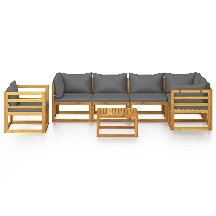 Set mobilier grădină cu perne, 7 piese, lemn masiv de acacia - WALTI WALTI