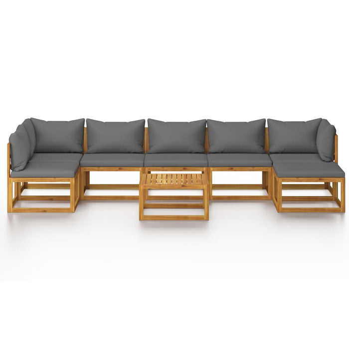 Set mobilier grădină cu perne, 8 piese, lemn masiv acacia WALTI