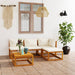 Set mobilier de grădină cu perne 5 piese crem lemn masiv acacia - WALTI WALTI
