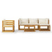Set mobilier grădină cu perne, 6 piese, crem, lemn masiv acacia - WALTI WALTI