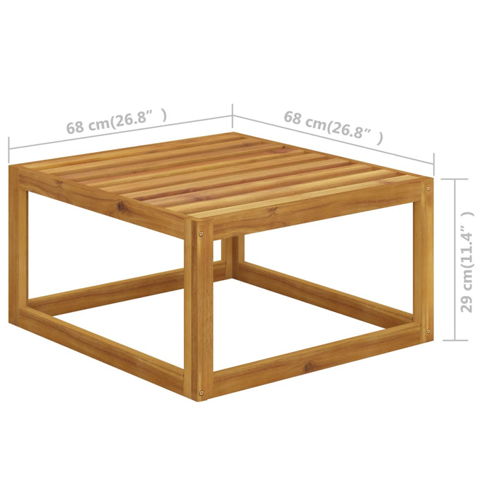 Set mobilier grădină cu perne, 6 piese, crem, lemn masiv acacia - WALTI WALTI