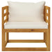 Set mobilier grădină cu perne, crem, 6 piese, lemn masiv acacia - WALTI WALTI