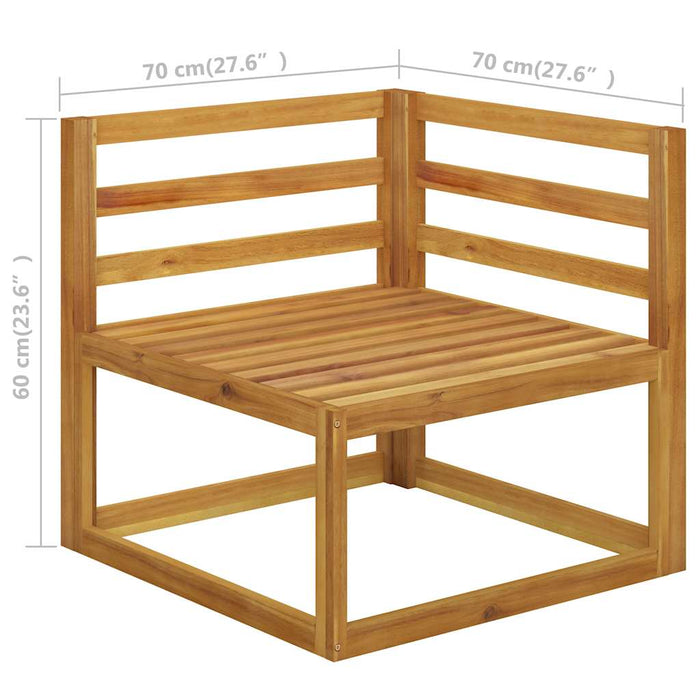 Set mobilier grădină cu perne, 6 piese, crem, lemn masiv acacia - WALTI WALTI