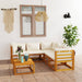Set mobilier grădină cu perne, 6 piese, crem, lemn masiv acacia - WALTI WALTI