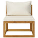 Set mobilier grădină cu perne, 8 piese, crem, lemn masiv acacia - WALTI WALTI
