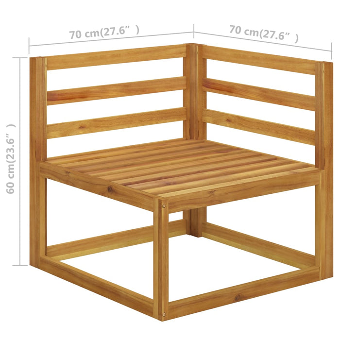 Set mobilier grădină cu perne, 8 piese, crem, lemn masiv acacia - WALTI WALTI