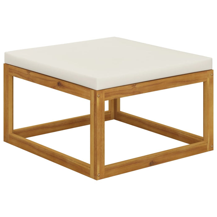 Set mobilier de grădină cu perne 9 piese crem lemn masiv acacia - WALTI WALTI