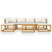 Set mobilier de grădină cu perne crem, 7 piese, lemn de acacia - WALTI WALTI