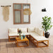 Set mobilier grădină cu perne, 6 piese, crem, lemn masiv acacia - WALTI WALTI