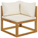 Set mobilier grădină cu perne, 6 piese, crem, lemn masiv acacia - WALTI WALTI
