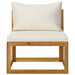 Set mobilier grădină cu perne, 6 piese, crem, lemn masiv acacia - WALTI WALTI
