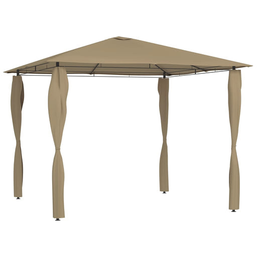 Pavilion cu huse pentru stâlpi, gri taupe, 3x3x2,6 m, 160 g/m² - WALTI WALTI