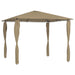 Pavilion cu huse pentru stâlpi, gri taupe, 3x3x2,6 m, 160 g/m² - WALTI WALTI