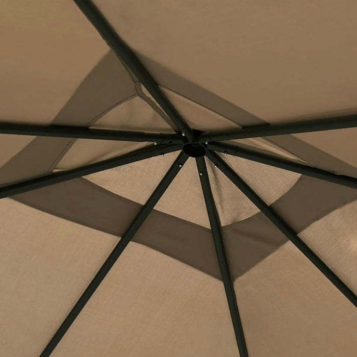 Pavilion cu huse pentru stâlpi, gri taupe, 3x3x2,6 m, 160 g/m² - WALTI WALTI